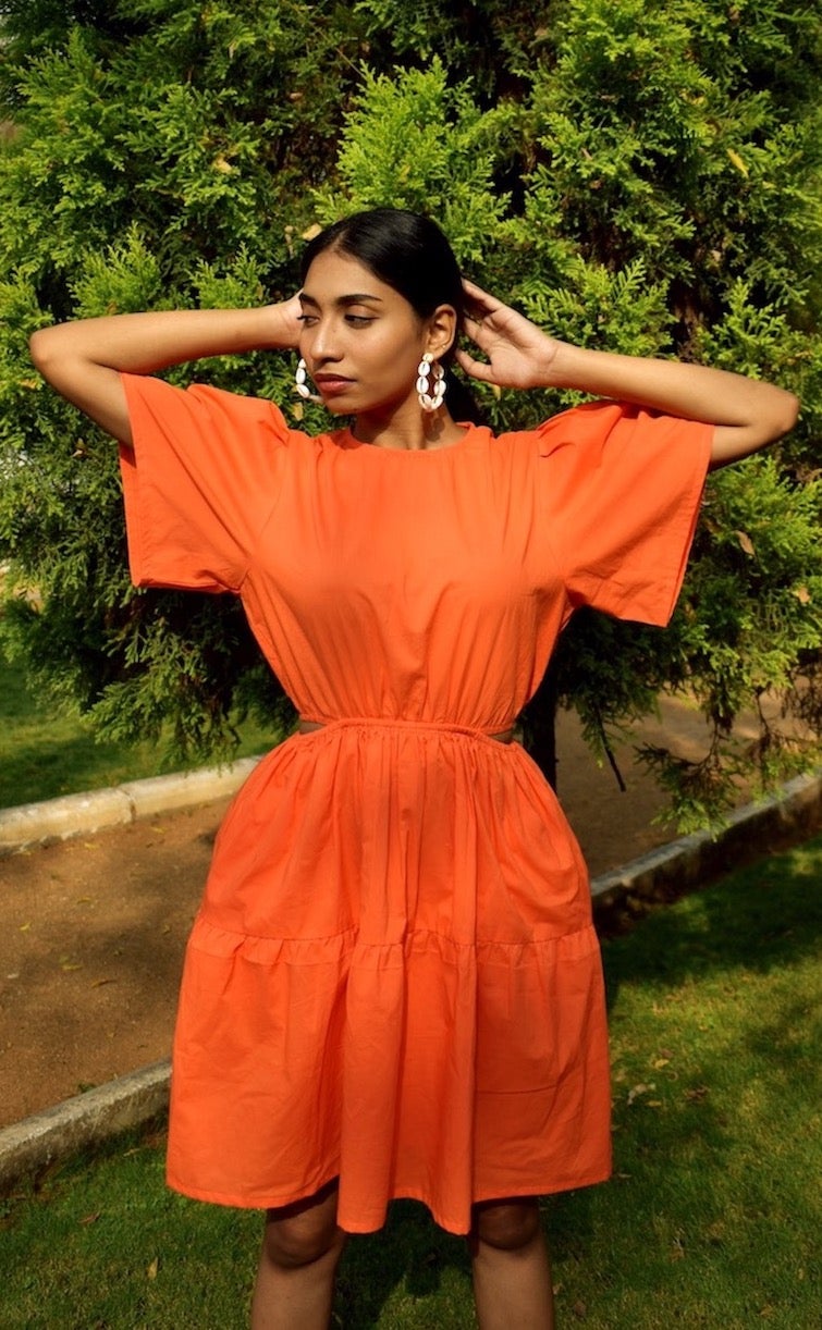 Cher Dress Bright Orange Cher Dress Bright Orange